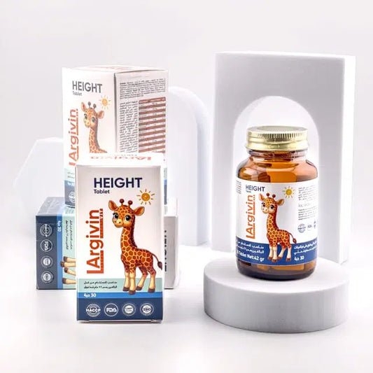 أقراص L-Argivin Vit Height لدعم النمو والطول | ثلاث قطع
